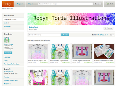 Robyn Toria Illustrations - Online Etsy Shop!