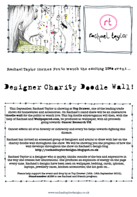 Designer Charity Doodle Wall at Top Drawer!